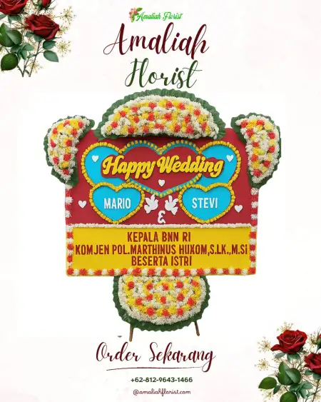 Papan Bunga Pernikahan 13 Ilir
