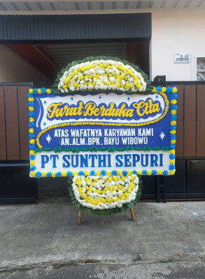 Papan Bunga Duka di 13 Ilir